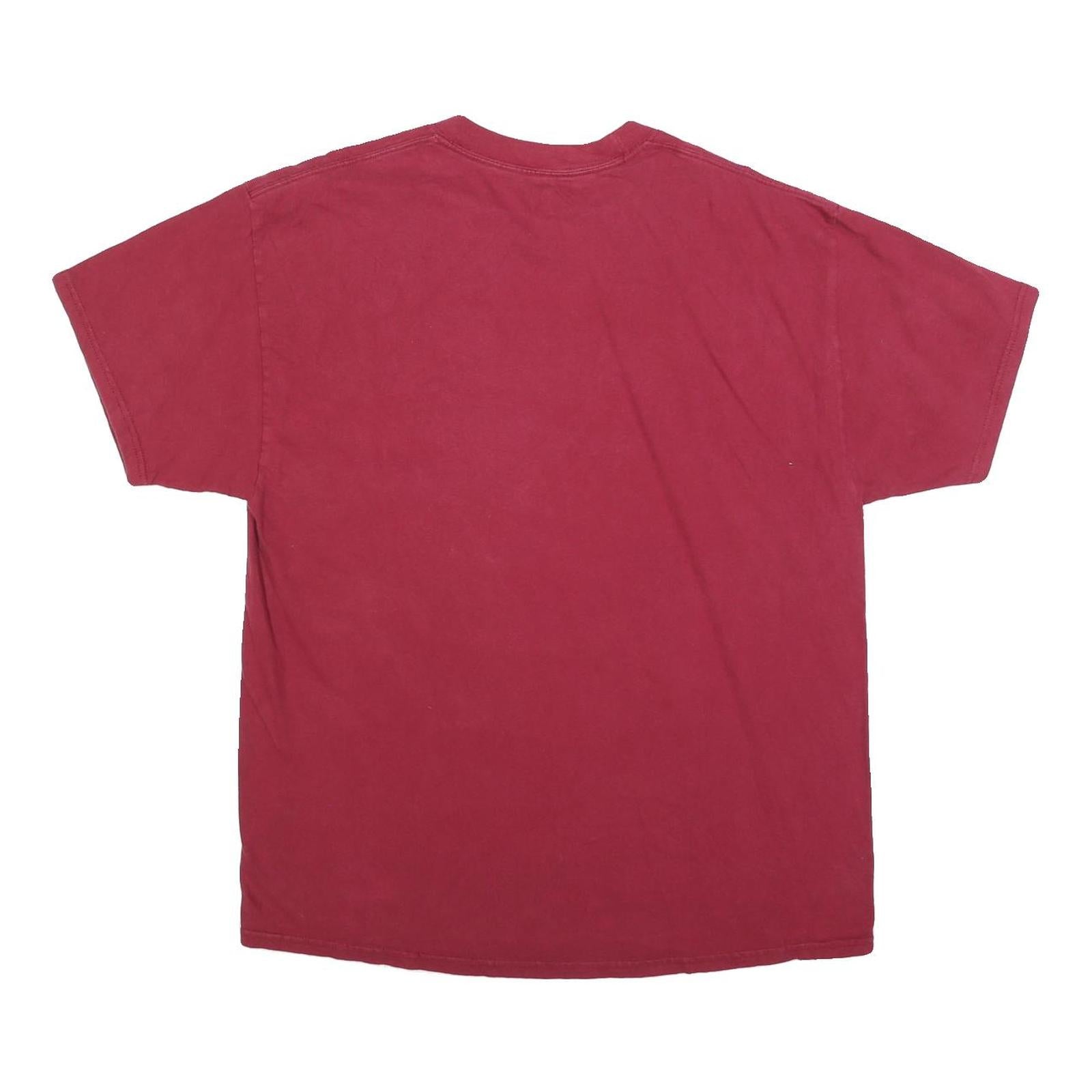 HANES Mens Maroon West Campus Grandpa Graphic T-Shirt XL Short Sleeve Crew Neck