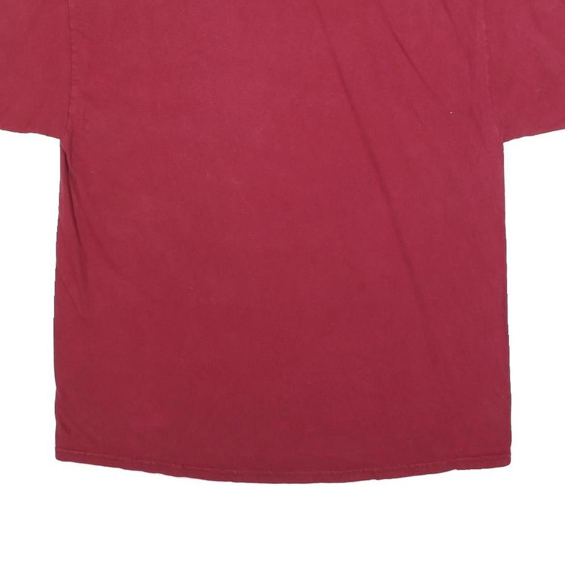 HANES Mens Maroon West Campus Grandpa Graphic T-Shirt XL Short Sleeve Crew Neck