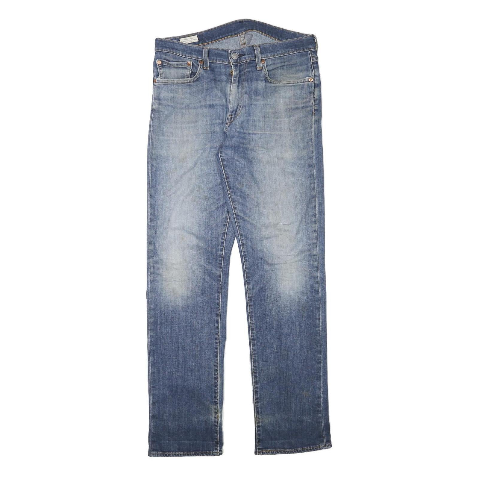 LEVI'S Mens Blue Regular Straight Denim Medium W31 L31 Casual Zip Jeans