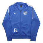 NIKE Mens Blue & White Sports Team Zip Polyester Blend Jacket S