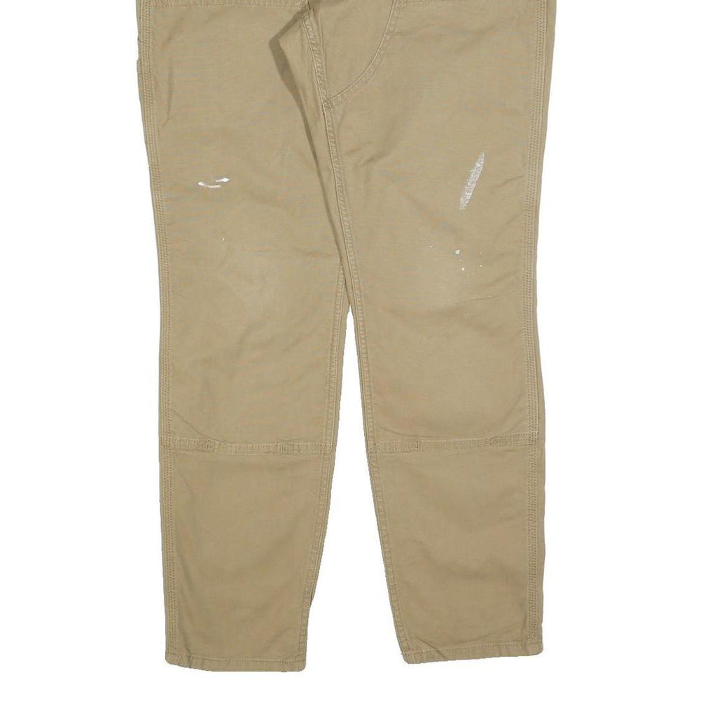 CARHARTT Womens Slim Fit Beige Cotton Blend Trousers W38 L32 Utility Workwear