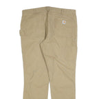 CARHARTT Womens Slim Fit Beige Cotton Blend Trousers W38 L32 Utility Workwear