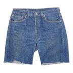 LEVI'S Mens Denim Blue Casual Cut-Off Shorts L W30 Classic Fit