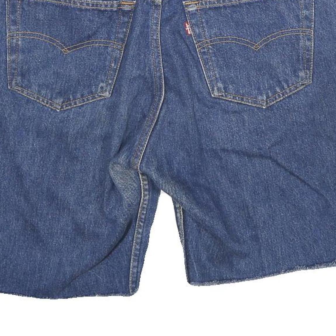 LEVI'S Mens Denim Blue Casual Cut-Off Shorts L W30 Classic Fit