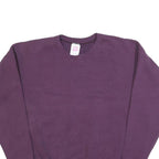 HANES Womens Purple Crew Neck L Cotton Blend Sweatshirt Pullover Casual