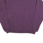 HANES Womens Purple Crew Neck L Cotton Blend Sweatshirt Pullover Casual