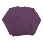 HANES Womens Purple Crew Neck L Cotton Blend Sweatshirt Pullover Casual