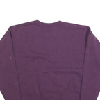 HANES Womens Purple Crew Neck L Cotton Blend Sweatshirt Pullover Casual