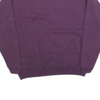 HANES Womens Purple Crew Neck L Cotton Blend Sweatshirt Pullover Casual