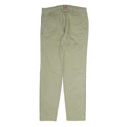 LEVI'S Mens Cotton Beige Regular Fit Straight Leg Trousers W30 L29 Casual Zip