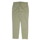 LEVI'S Mens Cotton Beige Regular Fit Straight Leg Trousers W30 L29 Casual Zip