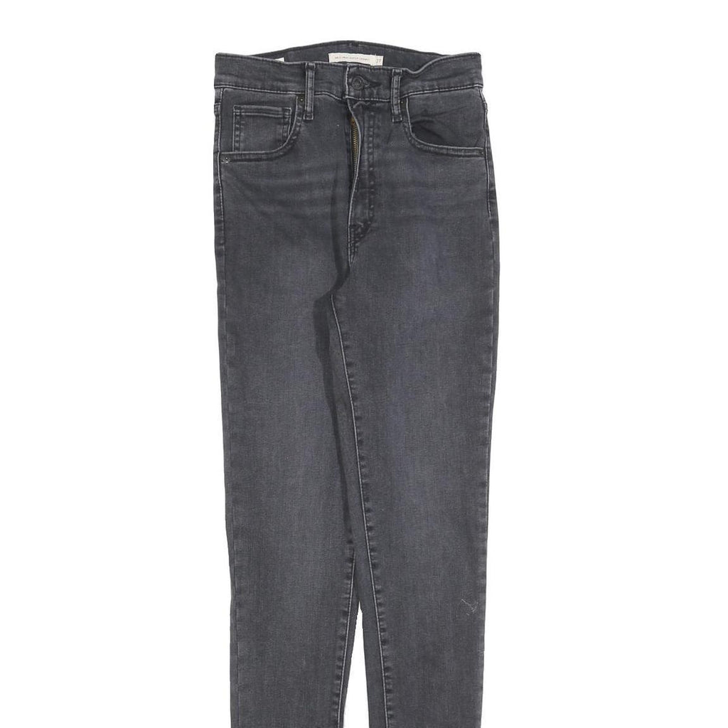 LEVI'S Womens Jeans Black Slim Skinny Denim Medium W27 L32 Stretch Zip Fasten