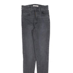 LEVI'S Womens Jeans Black Slim Skinny Denim Medium W27 L32 Stretch Zip Fasten