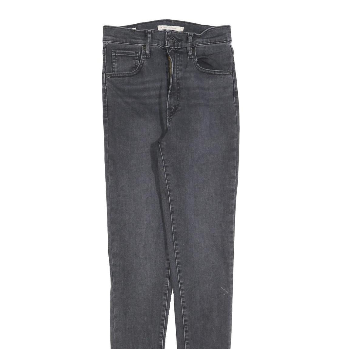 LEVI'S Womens Jeans Black Slim Skinny Denim Medium W27 L32 Stretch Zip Fasten