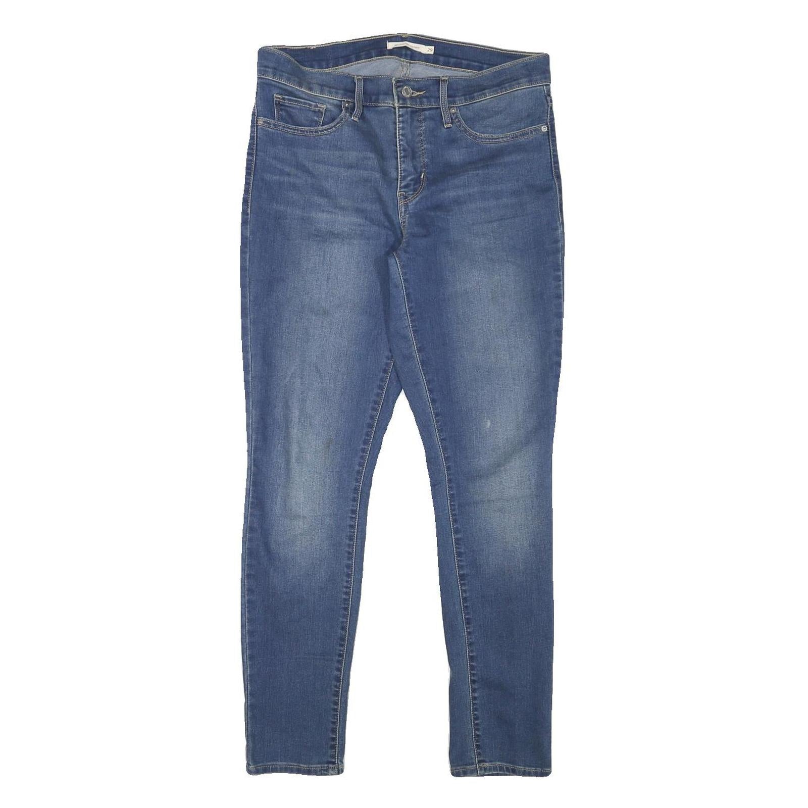 LEVI'S Womens Jeans Blue Slim Skinny Denim Medium W30 L27 Stretch Zip Pocket