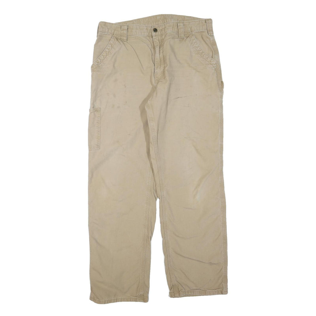 CARHARTT Mens Shorts Beige Casual Workwear L W36 Durable Cotton Blend