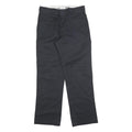 DICKIES Mens Regular Black Cotton Blend Trousers W31 L30 Zip Closure Classic Fit
