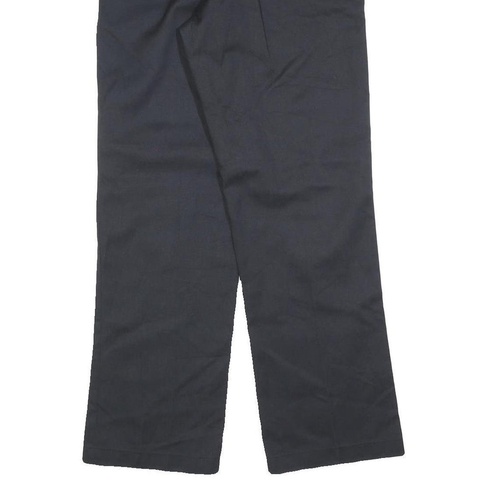 DICKIES Mens Regular Black Cotton Blend Trousers W31 L30 Zip Closure Classic Fit