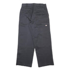 DICKIES Mens Cotton Blend Black Relaxed Straight Trousers W32 L30 Workwear