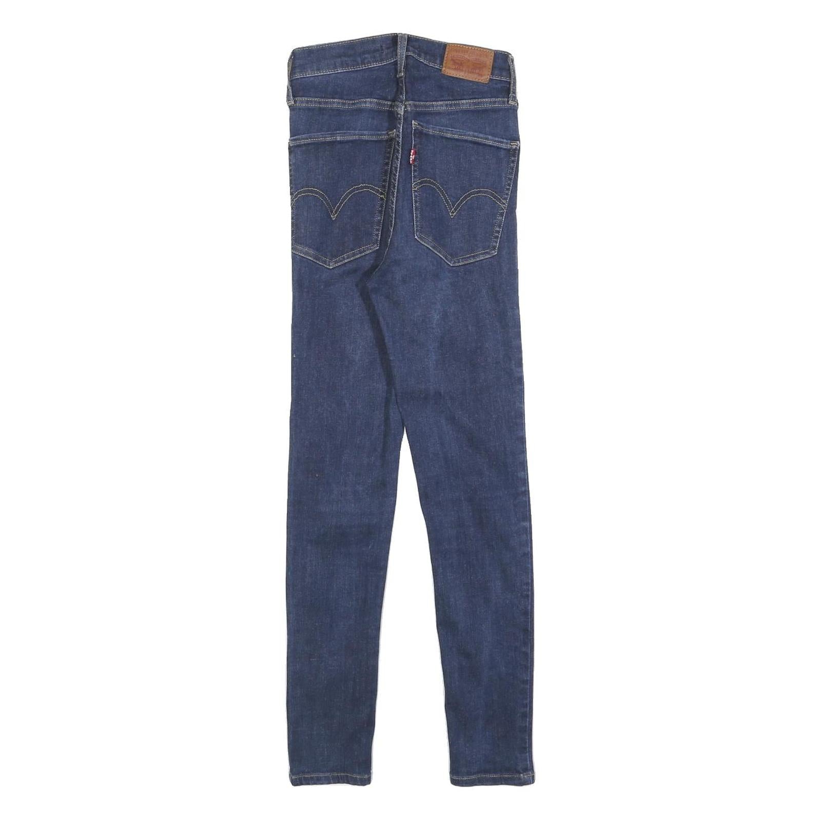LEVI'S Womens Jeans Blue Slim Skinny Denim Medium W25 L26 Zip Cotton Blend
