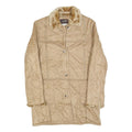NUAGE Womens Beige Button Jacket S Polyester Faux Fur Collar Pockets Classic