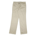 DICKIES Womens Regular Beige Cotton Blend Zip Trousers W34 L32 Classic Straight