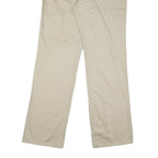 DICKIES Womens Regular Beige Cotton Blend Zip Trousers W34 L32 Classic Straight