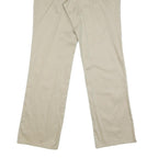 DICKIES Womens Regular Beige Cotton Blend Zip Trousers W34 L32 Classic Straight