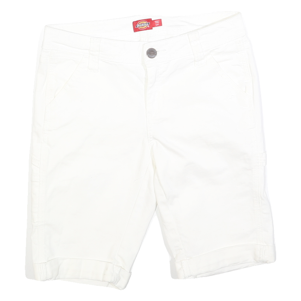 DICKIES Womens Shorts White Casual Regular Fit M W30 Cotton Blend