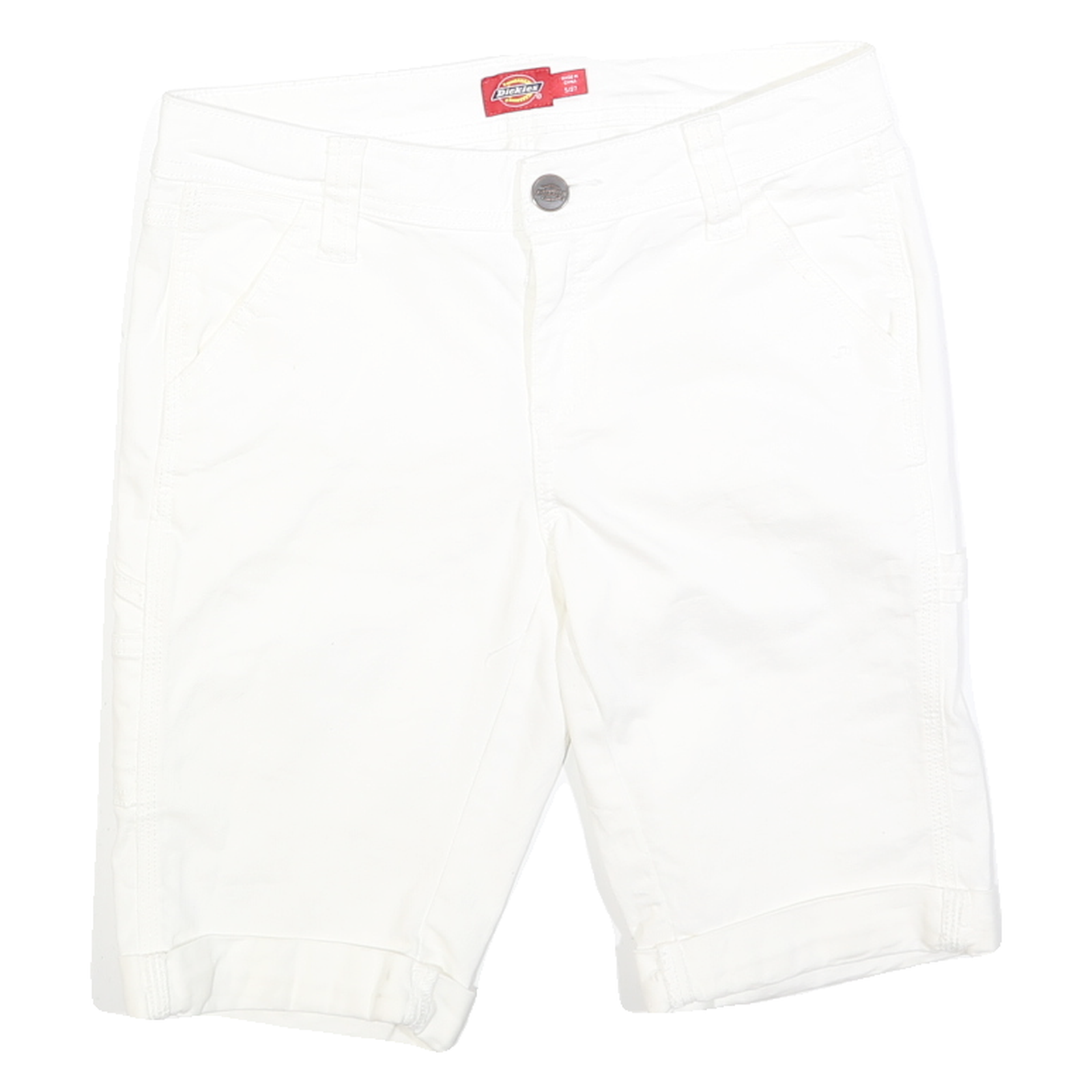 DICKIES Womens Shorts White Casual Regular Fit M W30 Cotton Blend