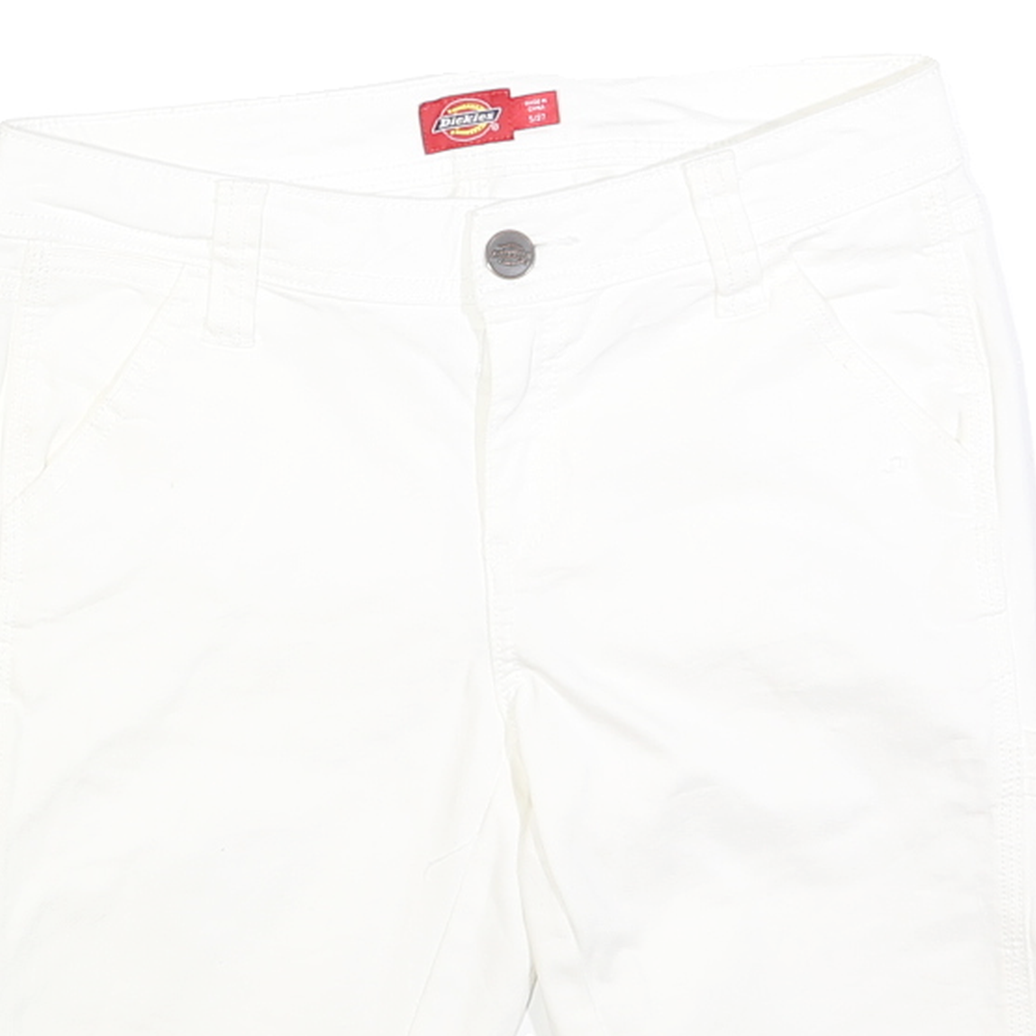 DICKIES Womens Shorts White Casual Regular Fit M W30 Cotton Blend