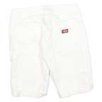 DICKIES Womens Shorts White Casual Regular Fit M W30 Cotton Blend