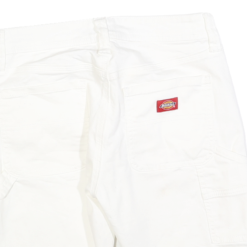 DICKIES Womens Shorts White Casual Regular Fit M W30 Cotton Blend