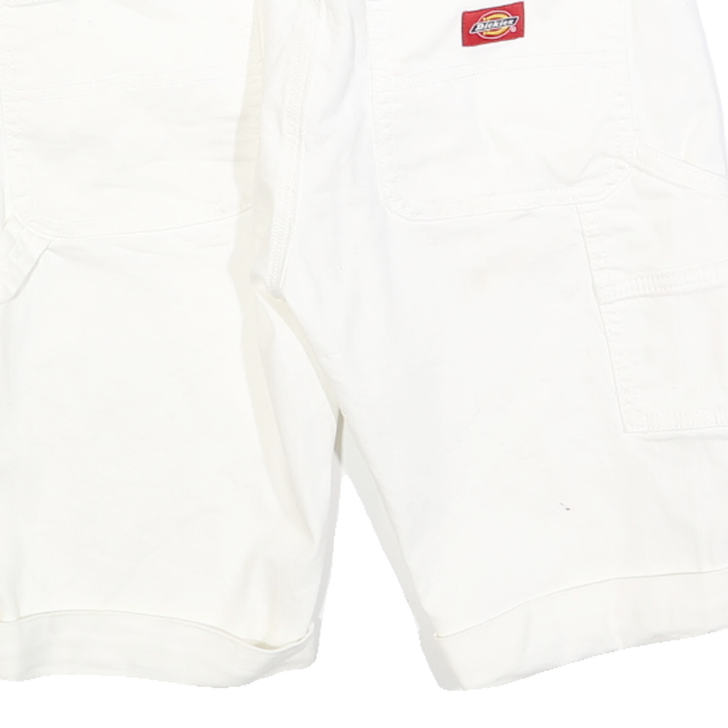 DICKIES Womens Shorts White Casual Regular Fit M W30 Cotton Blend