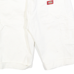 DICKIES Womens Shorts White Casual Regular Fit M W30 Cotton Blend