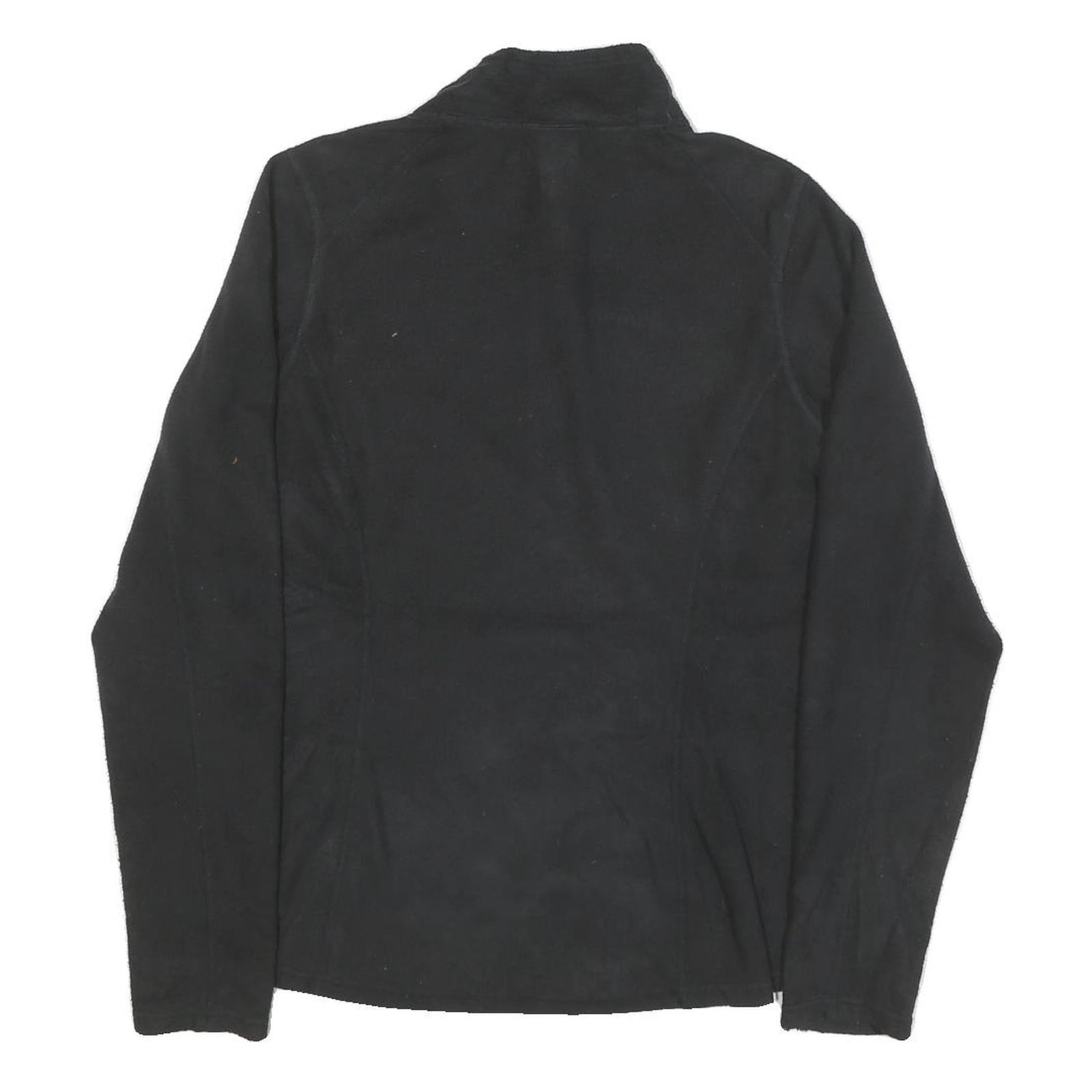 THE NORTH FACE Womens Black Patterned Jumper 1/4 Zip Regular Fit L