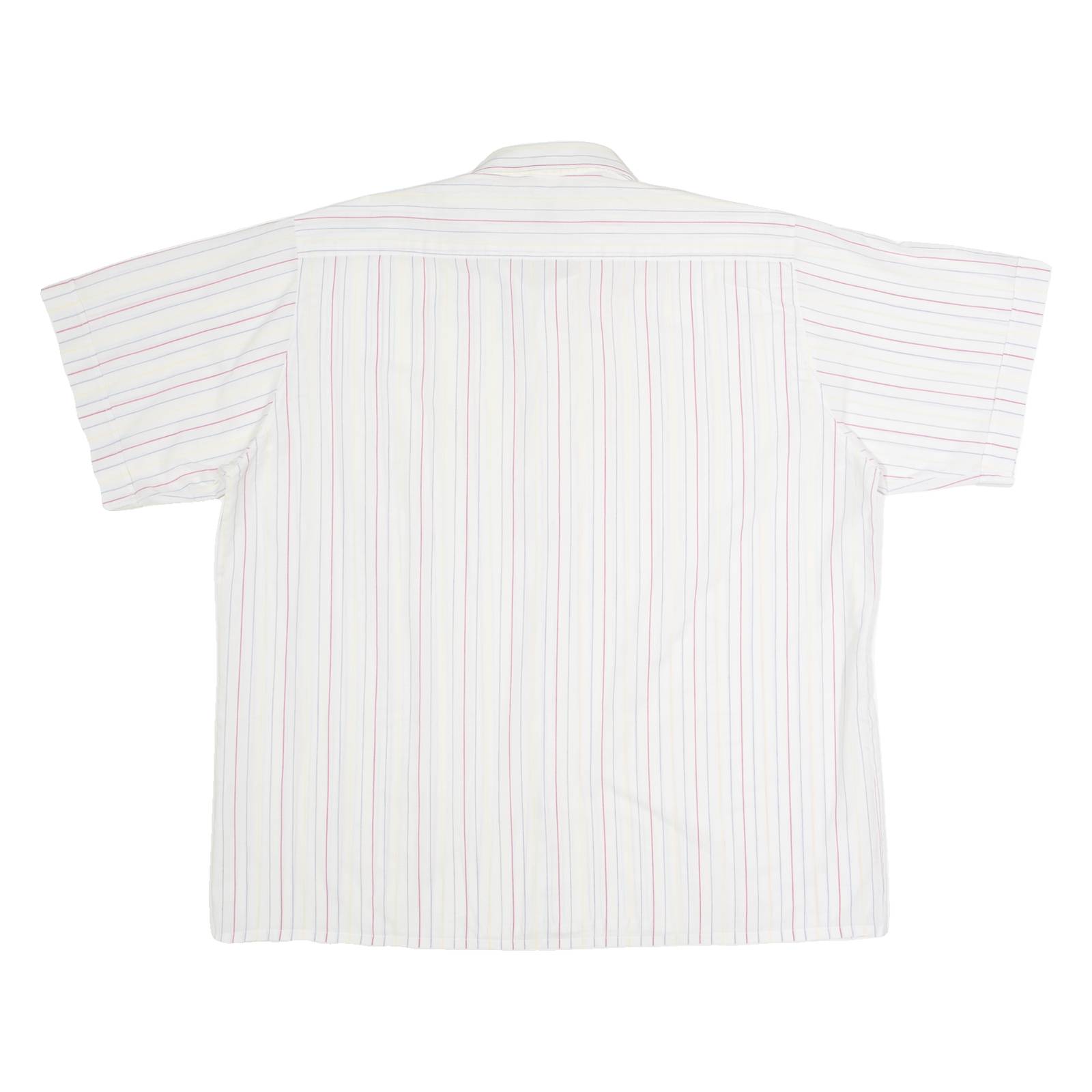 DONNELLY Mens Shirt White 90s Striped 2XL