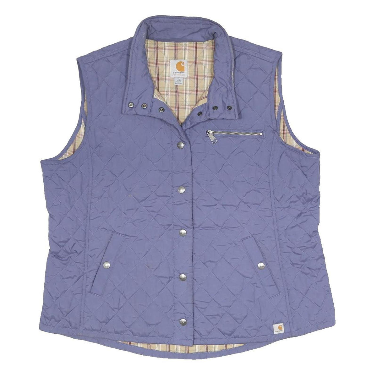 CARHARTT Womens Lilac Quilted Polyester Button Jacket XL Casual Lightweight