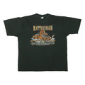 BOW VALLEY Mens Black Rattlesnake Graphic T-Shirt XL Short Sleeve Crew Neck