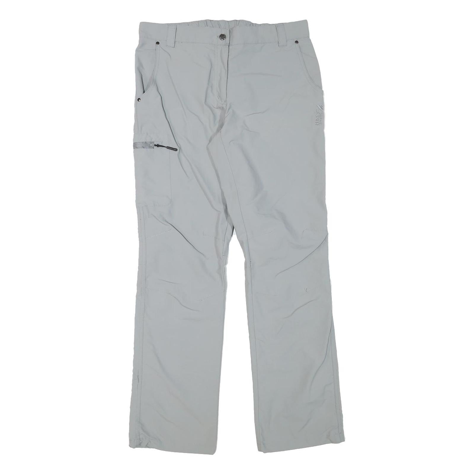 CRIVIT Womens Polyester Blend Light Grey Regular Fit Straight Leg Trousers W30