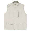 MJ MODE Mens Beige Button Jacket 3XL Polyester Blend Plain Sleeveless Outdoor