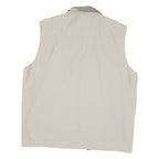 MJ MODE Mens Beige Button Jacket 3XL Polyester Blend Plain Sleeveless Outdoor