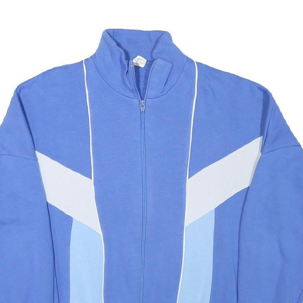 KELLY Womens Blue & White Zip Cotton Blend Casual Jacket S Sporty Track Style