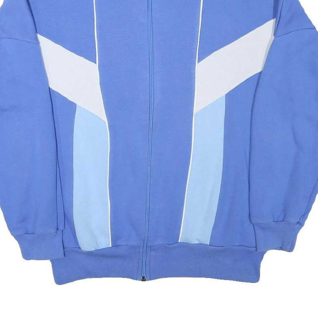 KELLY Womens Blue & White Zip Cotton Blend Casual Jacket S Sporty Track Style
