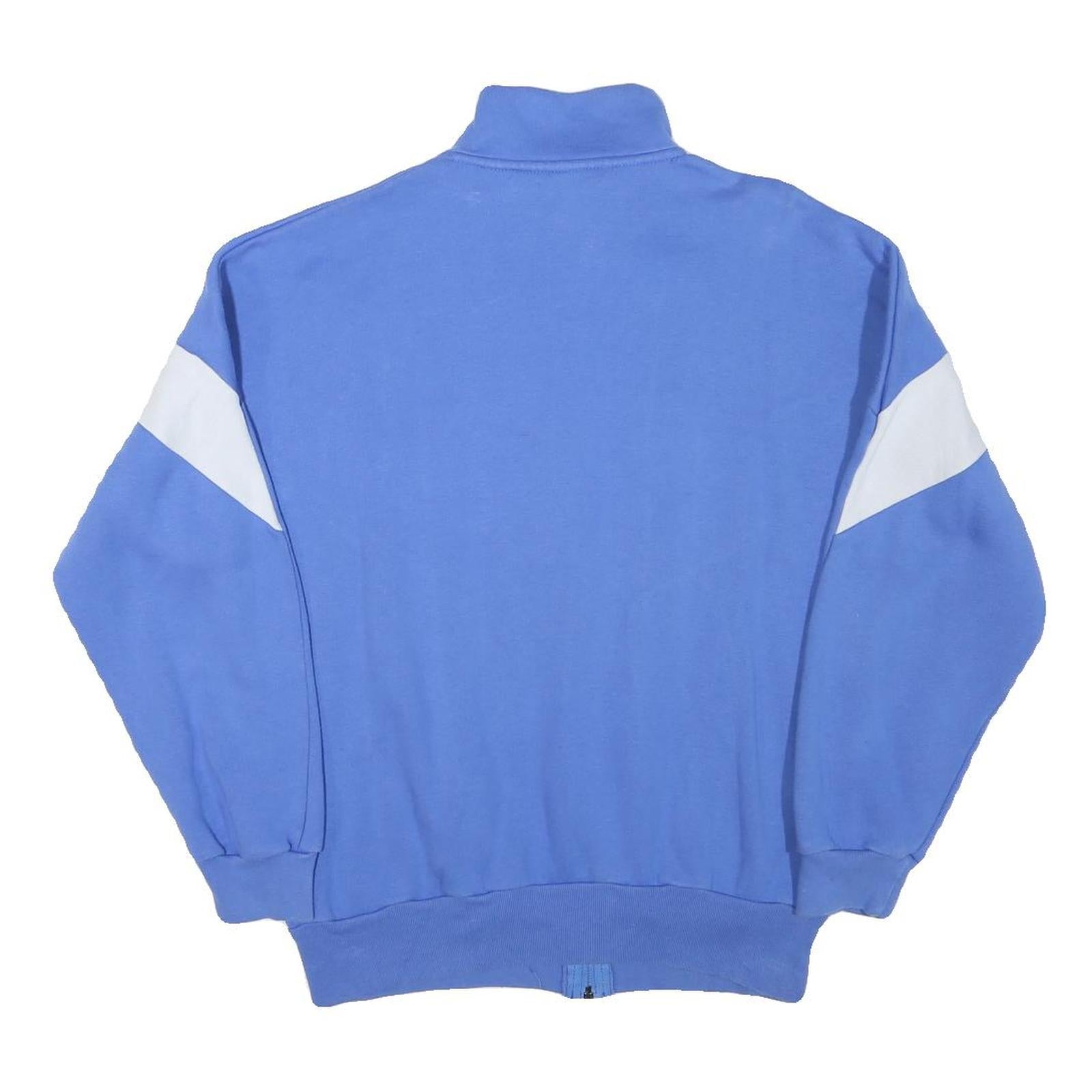 KELLY Womens Blue & White Zip Cotton Blend Casual Jacket S Sporty Track Style