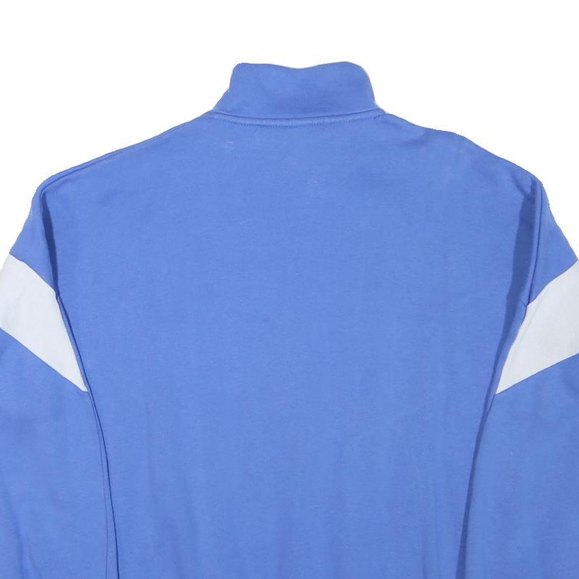 KELLY Womens Blue & White Zip Cotton Blend Casual Jacket S Sporty Track Style