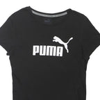 PUMA Womens Black Graphic T-Shirt M Short Sleeve Crew Neck Cotton Blend Casual