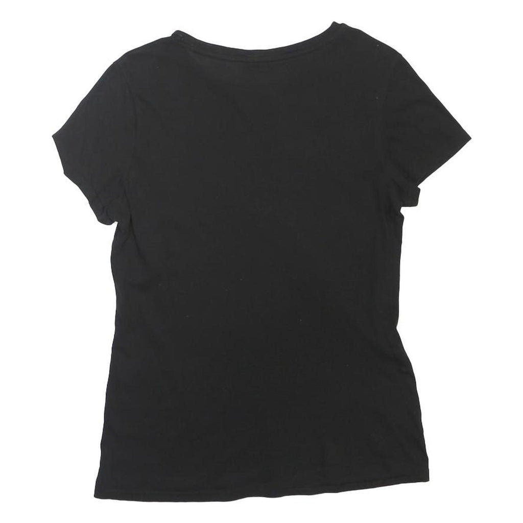 PUMA Womens Black Graphic T-Shirt M Short Sleeve Crew Neck Cotton Blend Casual