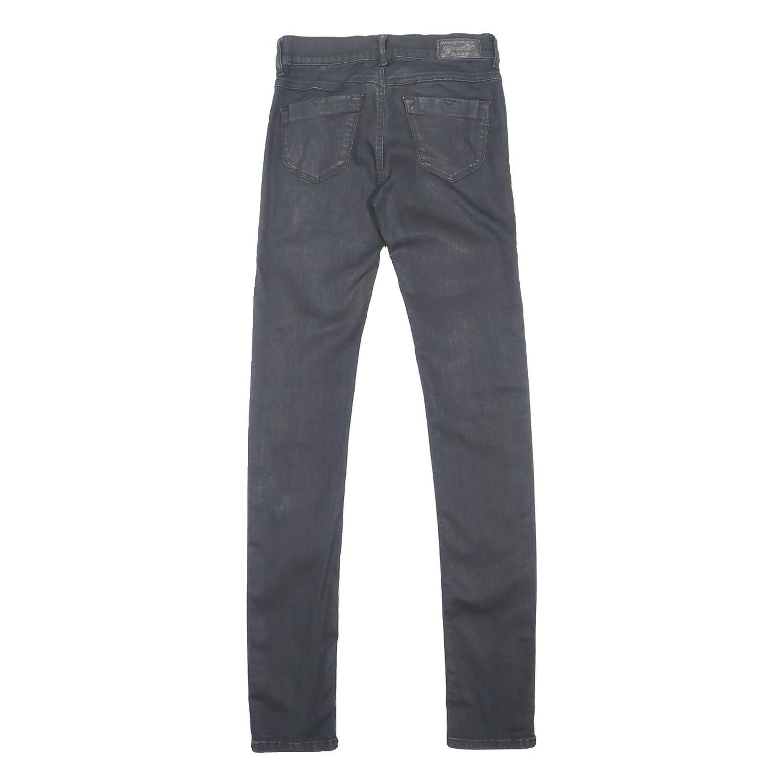 DIESEL Womens Jeans Blue Slim Skinny Denim Dark W25 L32 Zip Cotton Blend