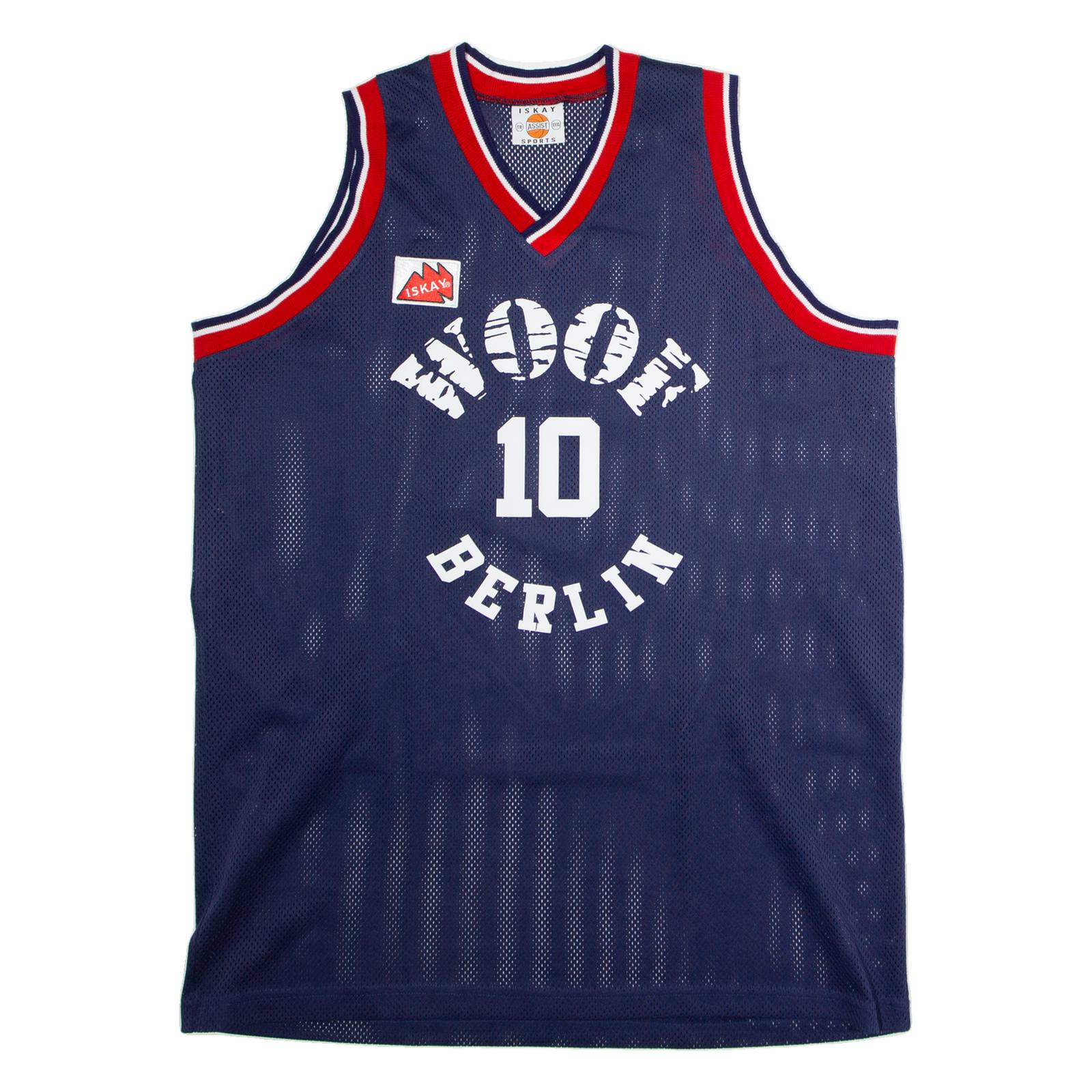 ISKAY SPORTS Woof Berlin #10 Basketball Mens Jersey Blue Sleeveless 90s 3XL